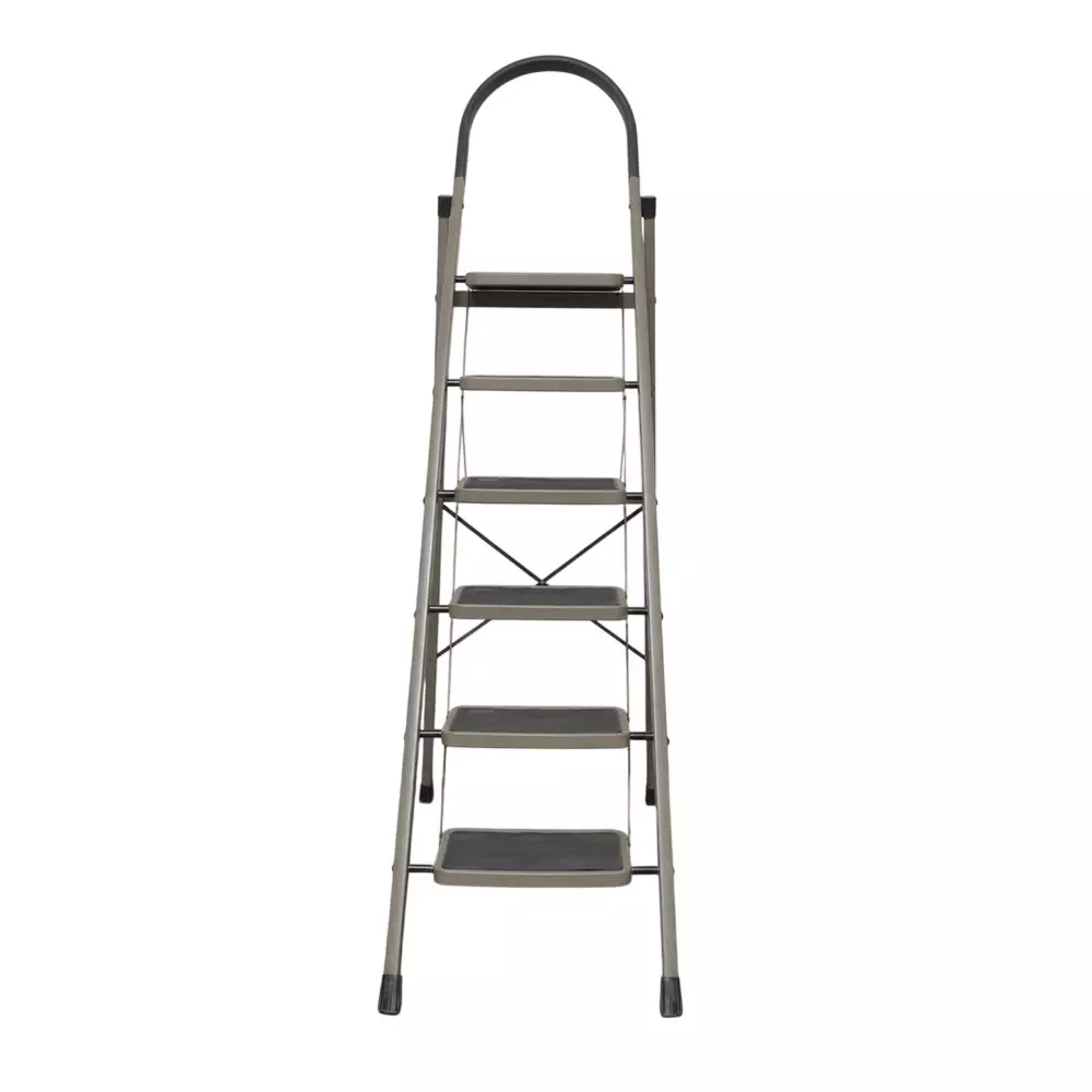 Harrison 6 Step Folding Ladder Mild Steel 7 Layer Rust Protection 150 Kg Load Capacity, Rino 6