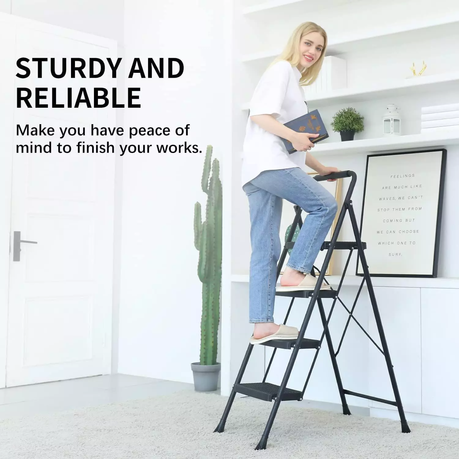 jawsons-4-steps-folding-stool-ladder-with-anti-slip-wide-pedals-handgrip-and-steel-body-black