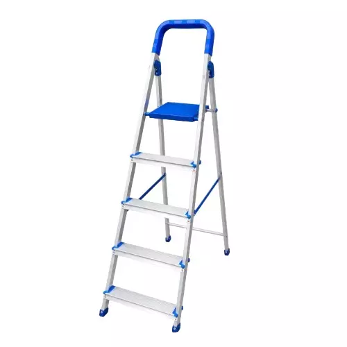 Sky Scrappers Hybrid Aluminium Step Ladder Silver 5 Step 68 inch (1727.2 mm) Length