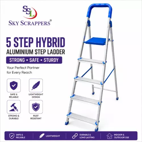 sky-scrappers-hybrid-aluminium-step-ladder-silver-5-step-68-inch-17272-mm-length