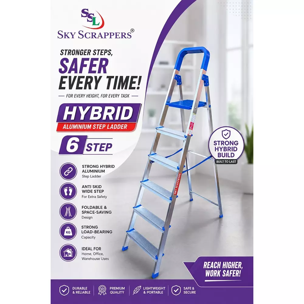 sky-scrappers-hybrid-aluminium-step-ladder-silver-6-step-79-inch-20066-mm-length
