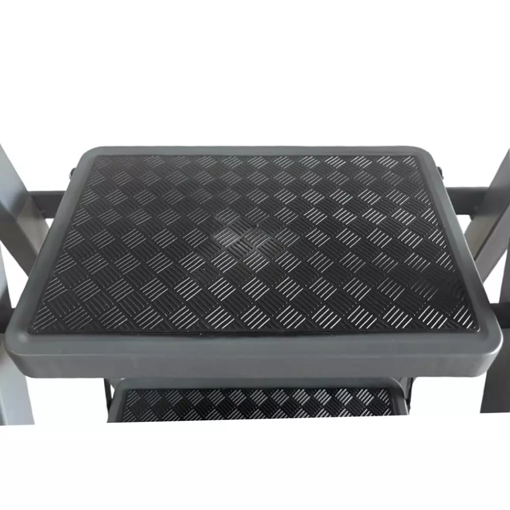 Jon Bhandari Household Foldable Step Ladder 4 Steps Durable Alloy Steel Black 90 Kg Load Capacity 1.43 m Height, 4SL