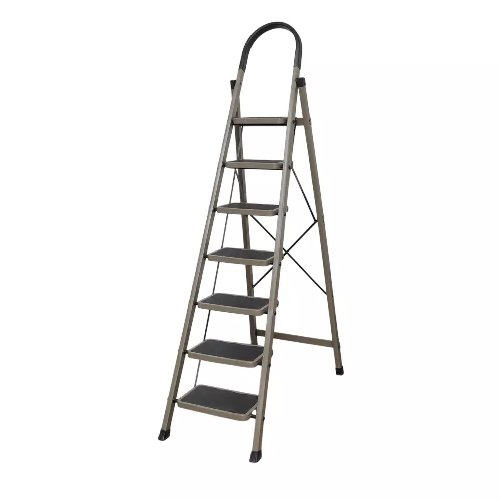 Harrison 7 Step Folding Ladder Mild Steel 7 Layer Rust Protection 150 Kg Load Capacity, Rino 7