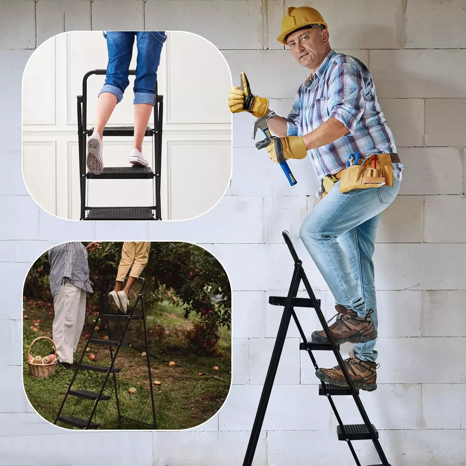 jawsons-5-steps-folding-stool-ladder-with-anti-slip-wide-pedals-handgrip-and-steel-body-black
