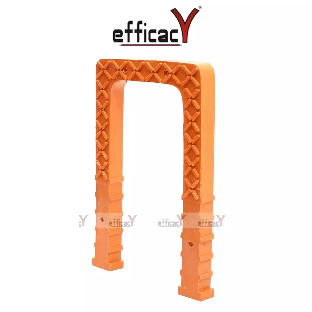 EFFICACY U Shape Orange PVC Foot Step 100 Kg Load Capacity with 10 mm MS Rod for Under-Construction Buildings Use