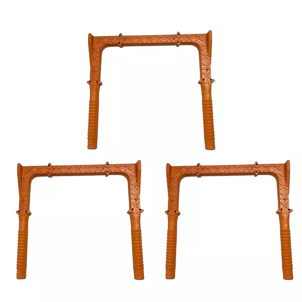 Waltzer India PVC Foot Step Orange Color MS Rod Size 12 mm for Under Construction Sites, W-F/S-12MM/RND/BIG/ORNG-3 (Pack of 3)