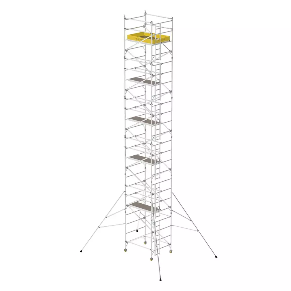 YOUNGMAN Access Scaffold Towers XO Series Double Width, Lightweight Heavy Duty Aluminium Body and 14.2 m Platform Height