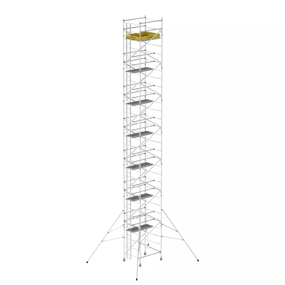 YOUNGMAN Access Scaffold Towers XO Series Double Width, Lightweight Heavy Duty Aluminium Body and 19.2 m Platform Height