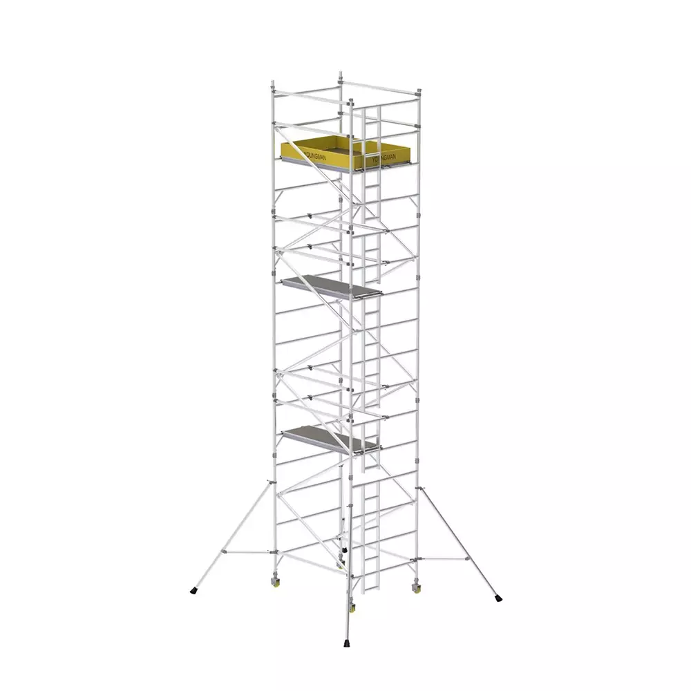 YOUNGMAN Access Scaffold Towers XO Series Double Width, Lightweight Heavy Duty Aluminium Body and 7.2 m Platform Height