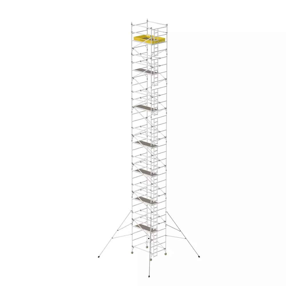 YOUNGMAN Access Scaffold Towers XO Series Double Width, Lightweight Heavy Duty Aluminium Body and 10.2 m Platform Height