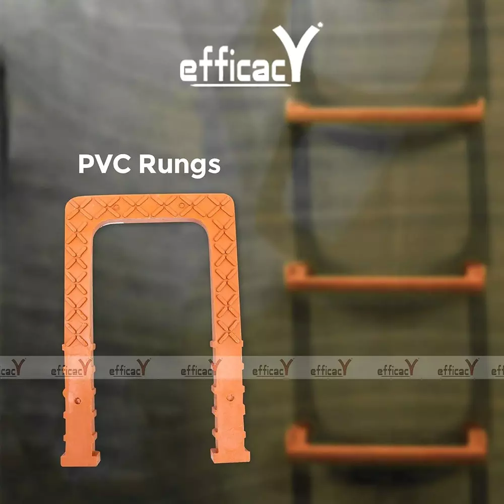 EFFICACY U Shape Orange PVC Foot Step 100 Kg Load Capacity with 10 mm MS Rod for Under-Construction Buildings Use (Pack of 20 Pcs)