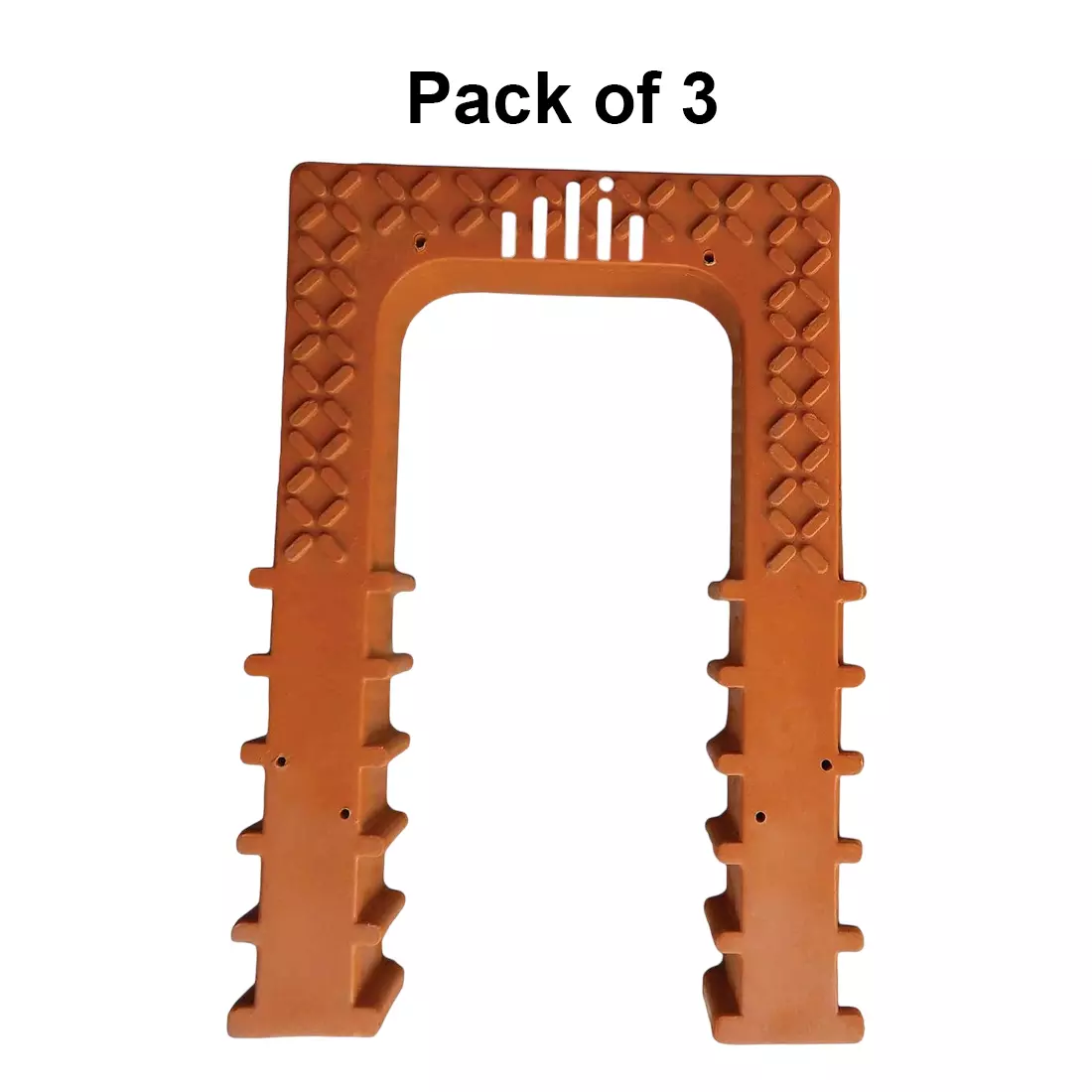 EFFICACY U Shape Orange ABS Foot Step Rungs 120-140 Kg Load Capacity with 16 mm MS Rod for UG Sump Tanks & Swimming Pools Use (Pack of 3 Pcs)