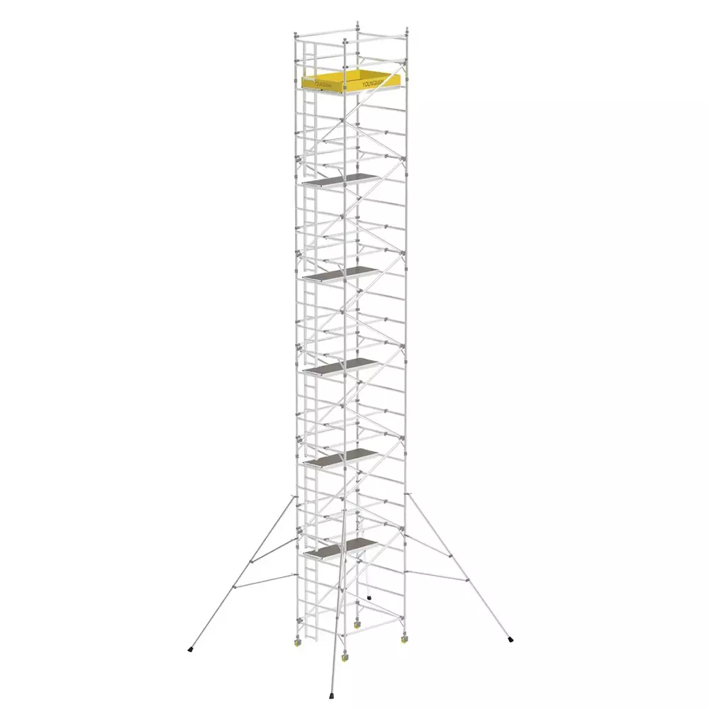 YOUNGMAN Access Scaffold Towers XO Series Double Width, Lightweight Heavy Duty Aluminium Body and 16.2 m Platform Height