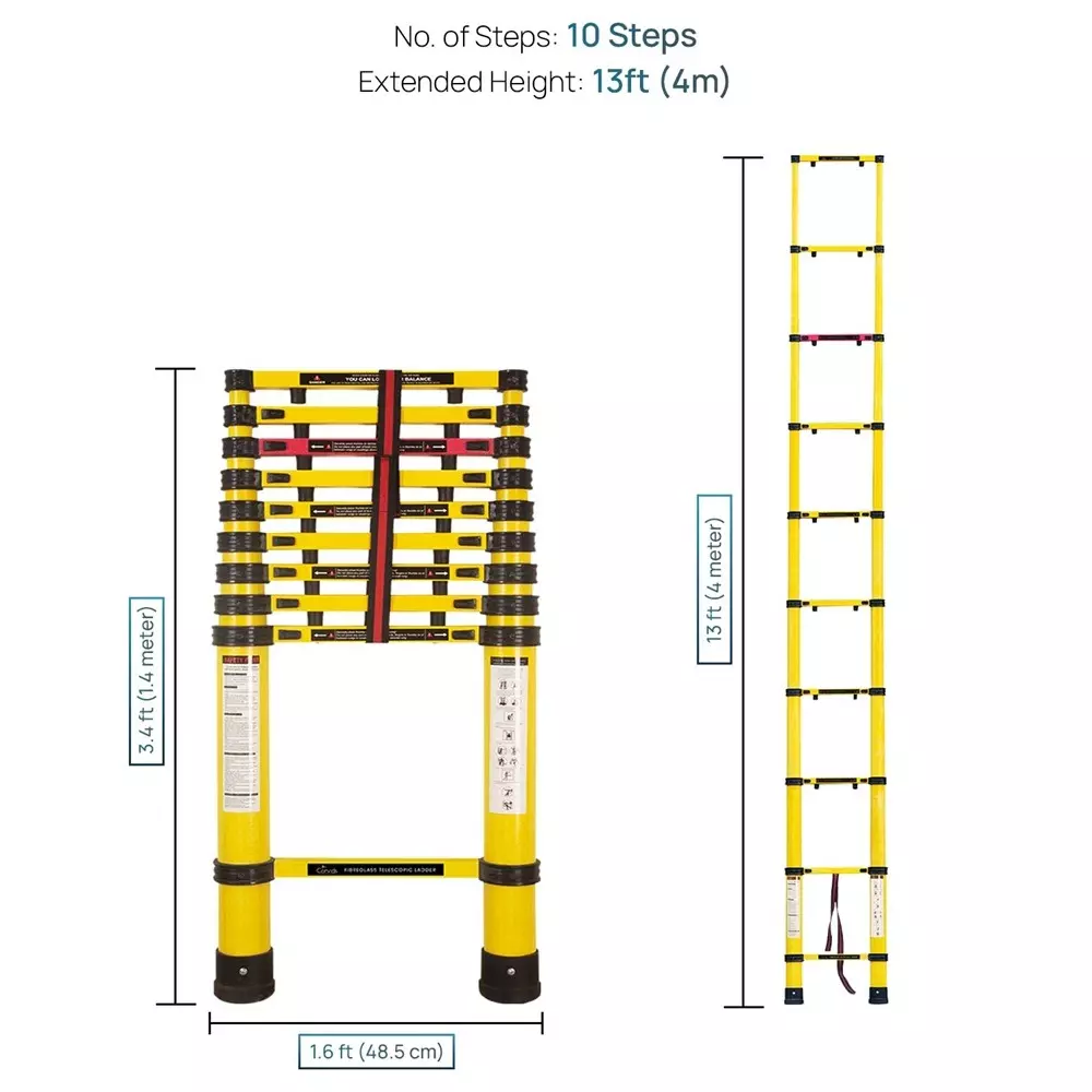 corvids-portable-compact-heavy-duty-frp-telescopic-ladder-4-m-13-ft-shockproof-non-conductive-with-10-steps-cflt-040