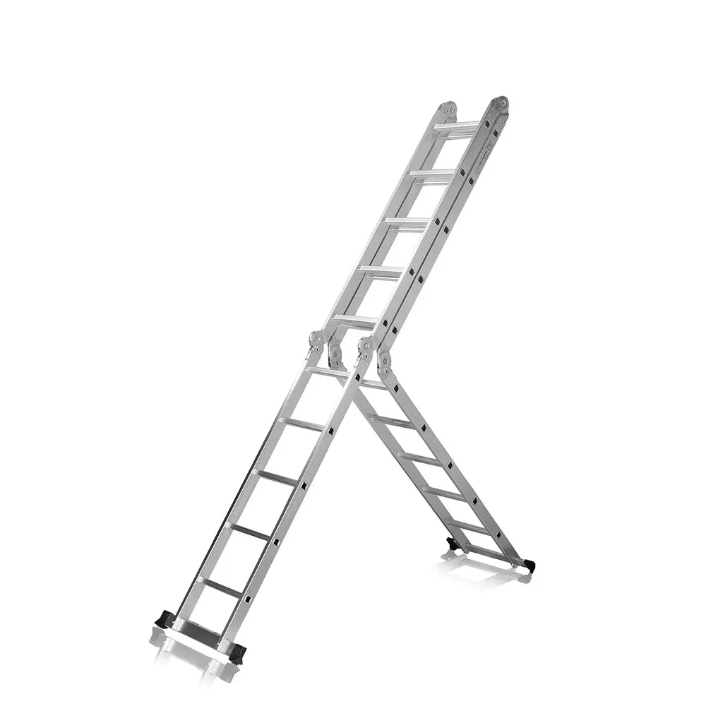 aardwolf-quickfit-20-step-4x5-foldable-heavy-duty-extension-ladder-aluminium-silver-150-kg-load-capacity-19-ft-58-m-height-extended-for-commercial-industrial-use-aqt-404