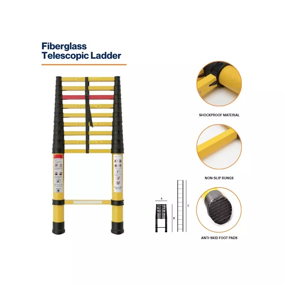 generic-10-step-telescopic-ladder-fiberglass-13-ft-400-cm-height-150-kg-load-capacity-for-warehouse-home-office-retail-use