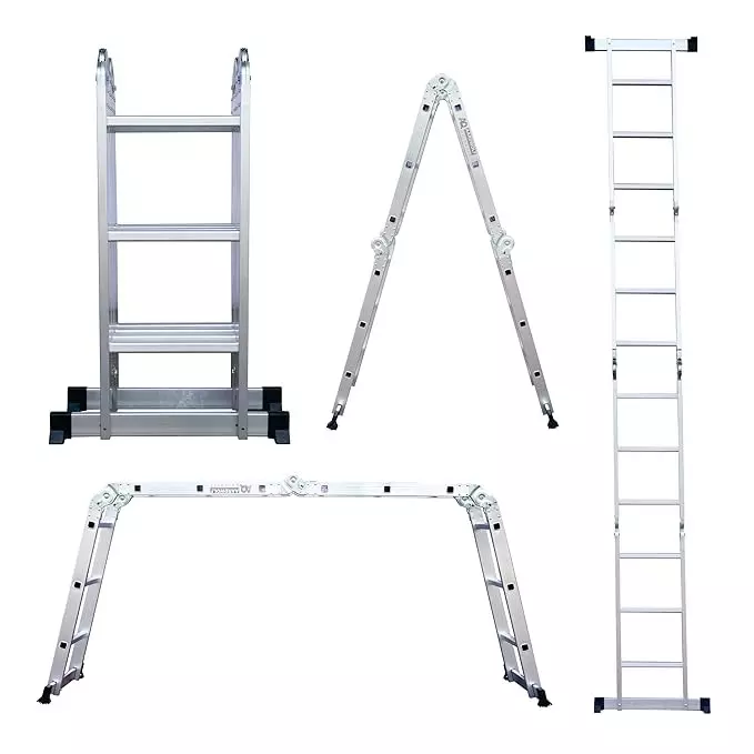 aardwolf-quickfit-12-step-foldable-heavy-duty-extension-ladder-aluminium-silver-150-kg-load-capacity-125-ft-381-m-height-extended-for-commercial-industrial-use-aqt-2066