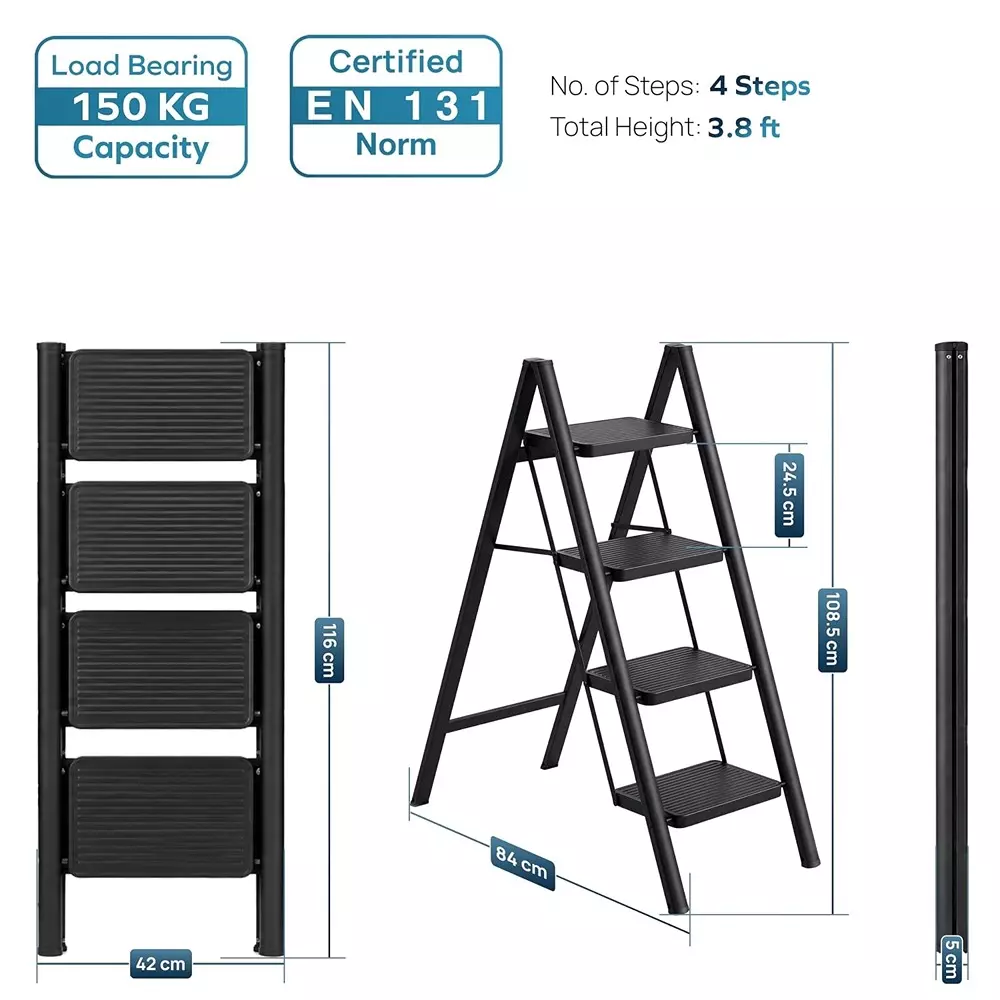 corvids-folding-step-ladder-black-carbon-steel-4-steps-115824-mm-38-ft-max-extended-height-ccsl-04b