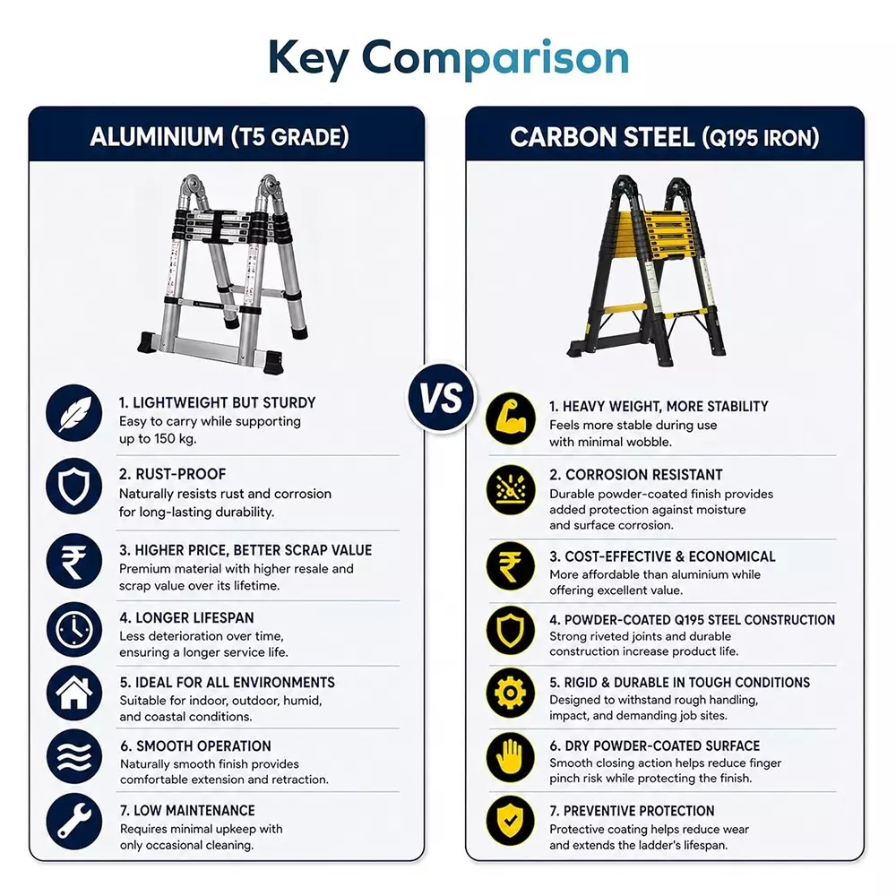 corvids-telescopic-ladder-a-type-foldable-185-feet-56-m-max-extended-height-150-kg-maximum-load-capacity-18-steps-q195-grade-carbon-steel-material-cclt-d56ir