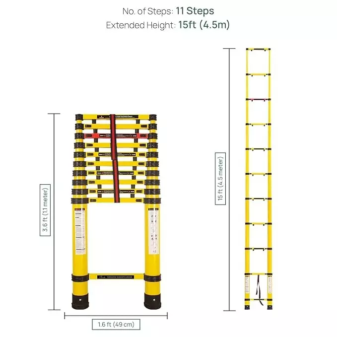 corvids-50-m-165-ft-telescopic-ladder-made-of-fibreglass-12-steps-and-100-kg-max-load-capacity-cflt-050