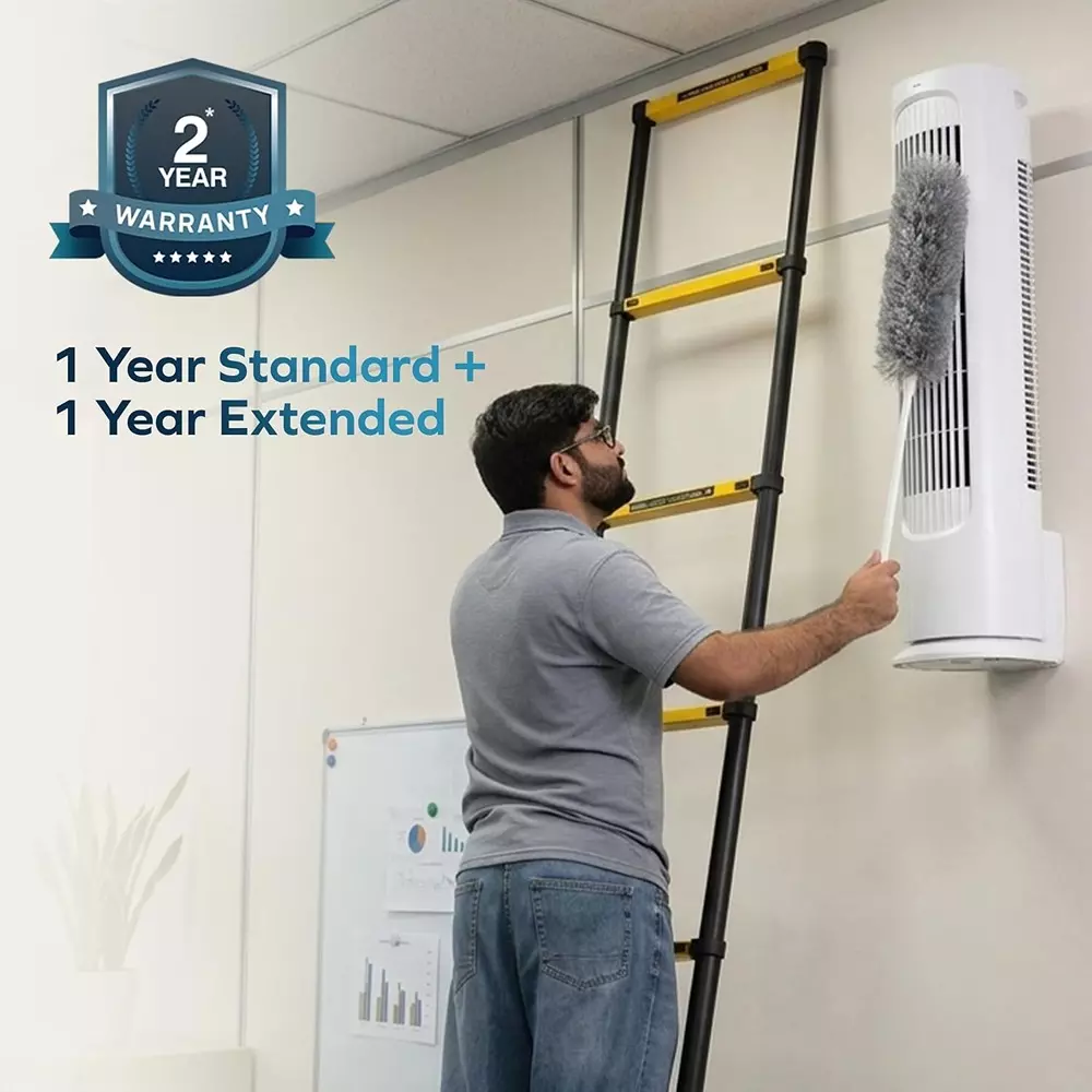corvids-telescopic-ladder-21-feet-63-m-max-extended-height-150-kg-maximum-load-capacity-16-steps-q195-grade-carbon-steel-material-cclt-063ir