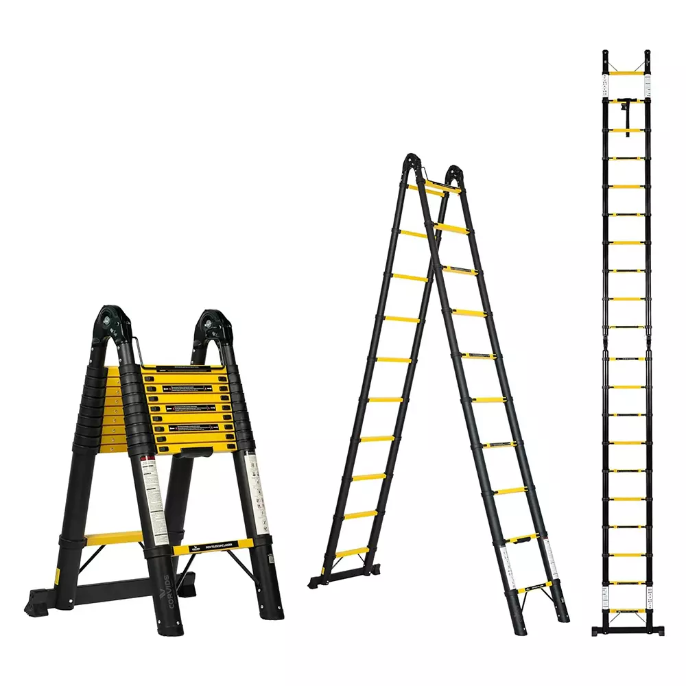 corvids-foldable-a-type-iron-telescopic-ladder-black-carbon-steel-20-steps-150-kg-capacity-62-m-205-ft-cclt-d62ir