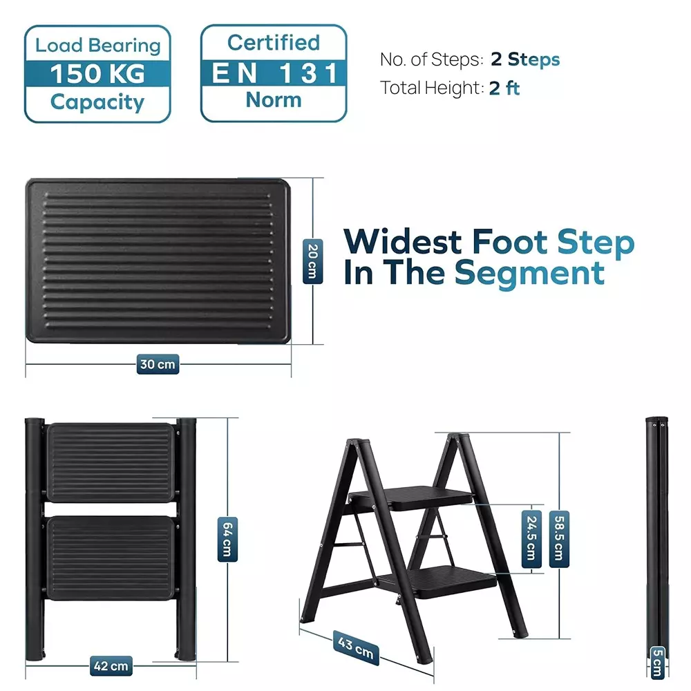 corvids-folding-step-ladder-black-carbon-steel-2-steps-6096-mm-2-ft-max-extended-height-ccsl-02b