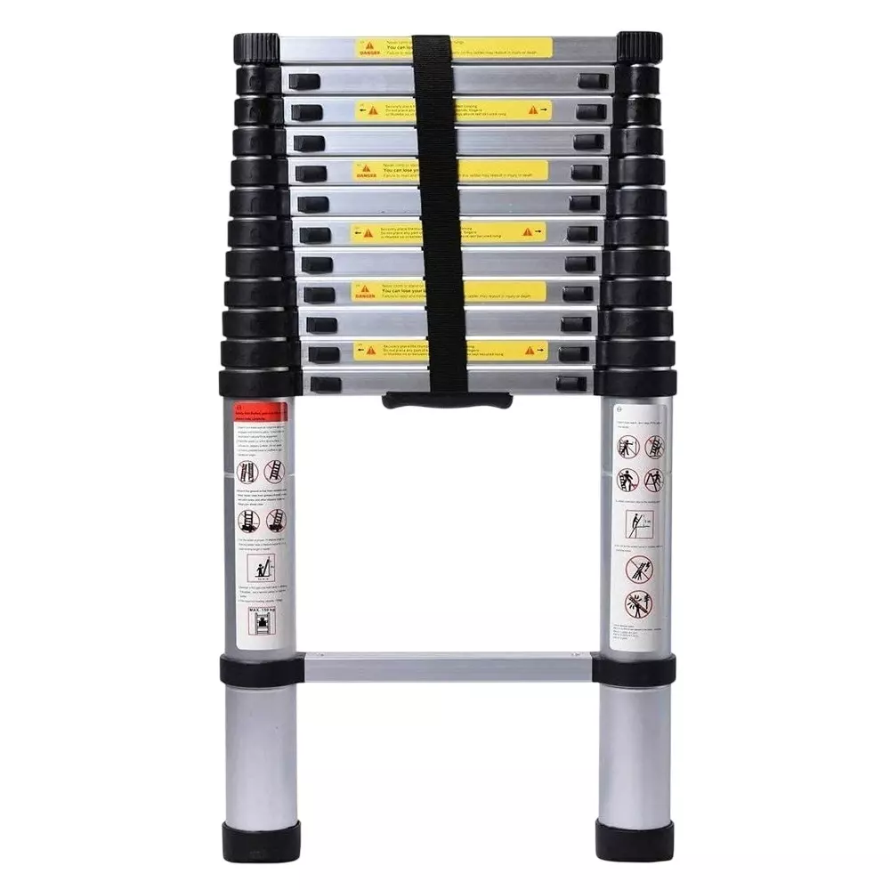 Gobbler Portable & Compact Telescopic Ladder Aluminium 16 Steps 150 Kg Load Capacity 7.2 m (24 ft) Max. Extended Height, GB-TL16 7.2m