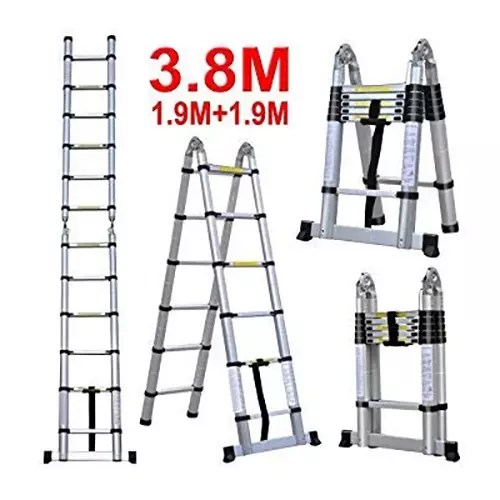aardwolf-quickfit-16-step-88-foldable-double-telescopic-extension-ladder-aluminium-silver-150-kg-load-capacity-108108-ft-3333-m-height-extended-for-commercial-industrial-use-aqt-2038