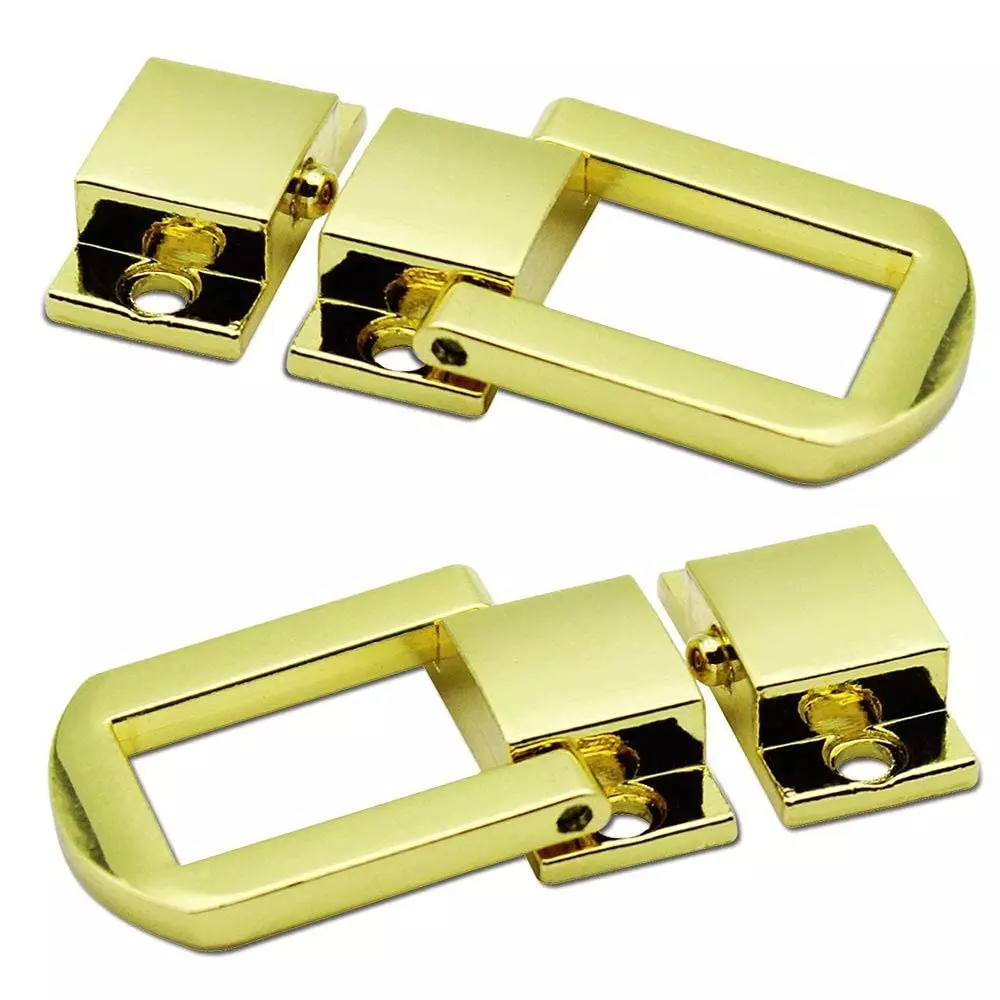 MED BUDDY Small D Lock Clasp Buckle 25x20 mm Golden (Pack of 10 Pcs)