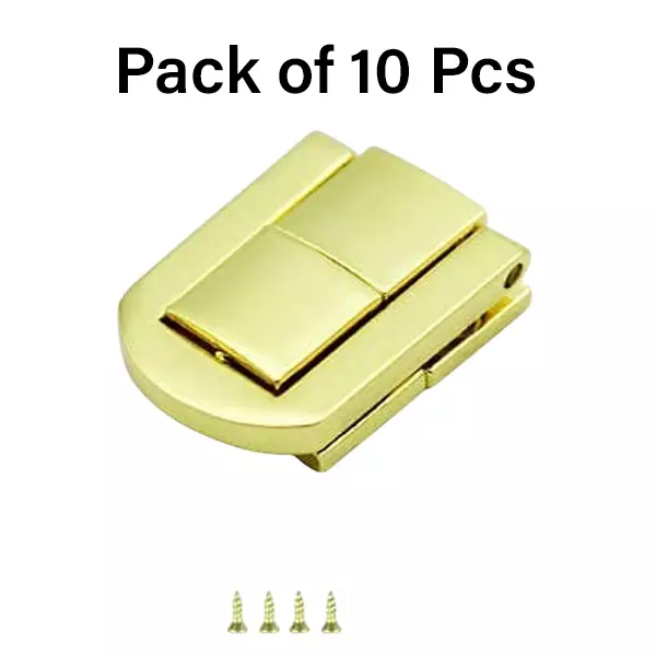 MED BUDDY Small D Lock Clasp Buckle 25x20 mm Golden (Pack of 10 Pcs)