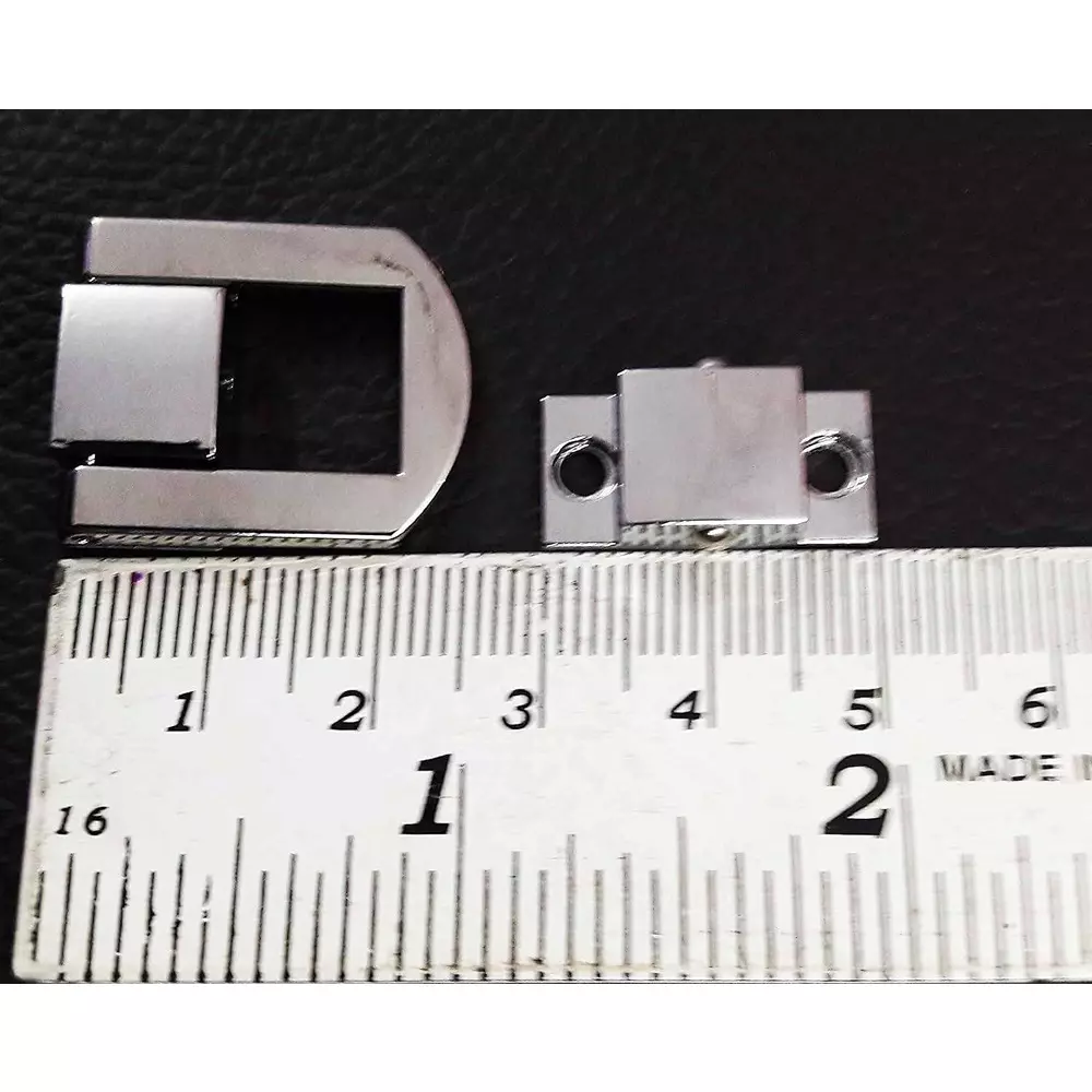 MED BUDDY Small D Lock Clasp Buckle 25x20 mm Silver (Pack of 10 Pcs)