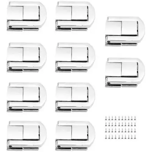 MED BUDDY Small D Lock Clasp Buckle 25x20 mm Silver (Pack of 10 Pcs)