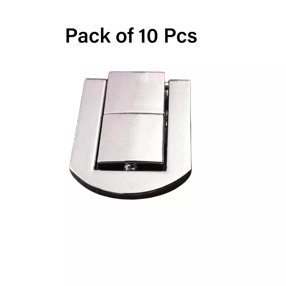 MED BUDDY Small D Lock Clasp Buckle 25x20 mm Silver (Pack of 10 Pcs)