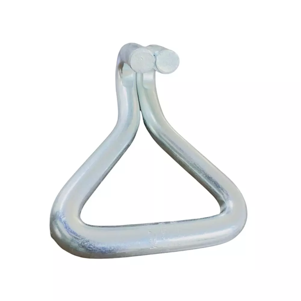 GTCFI Heavy Duty Double J Hook 10000 Kg Capacity Steel For 75 mm (2.7 inch) Polyester Webbing Strap