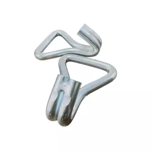 GTCFI Heavy Duty Double J Hook 10000 Kg Capacity Steel For 75 mm (2.7 inch) Polyester Webbing Strap