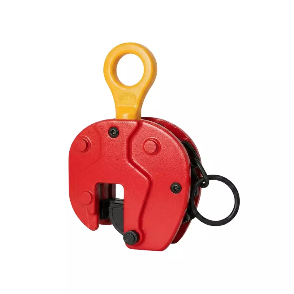 Fetter Vertical Plate Lifting Clamp Alloy Steel 2 Ton (2000 Kg) Capacity Red for Indutrial Use