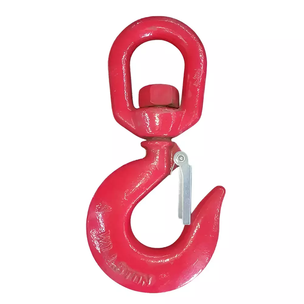 Finbeat Swivel Hook Load Capacity 3 Ton (3000 Kg) Alloy Steel Red for Lifting