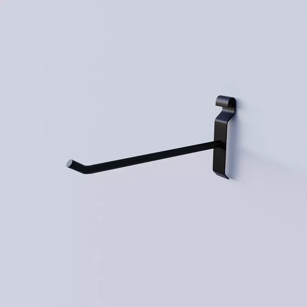 Alija Appaloosa Gridmesh Wall Hook Metal Black 12 Inch (305 mm) 5 Kg Load Capacity for Home, Office & Shop Use, (Pack of 10 Pcs)