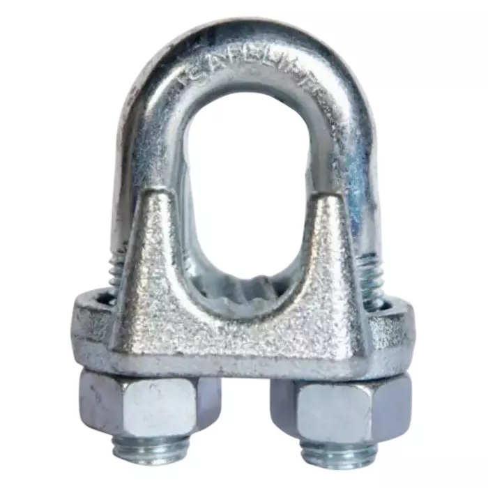 SAFELIFT Heavy Duty Wire Rope Clamp Galvanized Steel 1 Ton Load Capacity 6 mm Diameter, TI-S6-43029 (Pack of 20 Pcs)