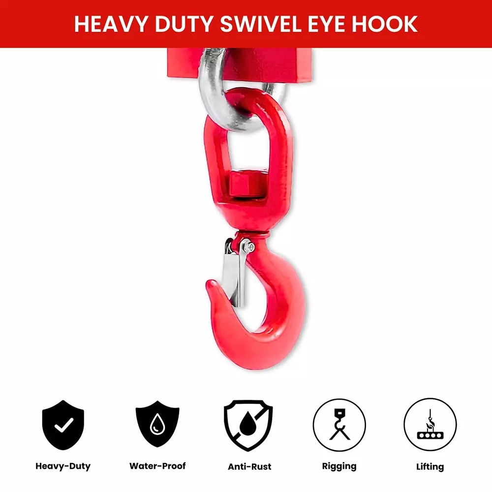 conclood-india-3-ton-heavy-duty-swivel-hook-with-safety-latch-working-load-limit-alloy-steel-body-and-red-color-ciswivelhook
