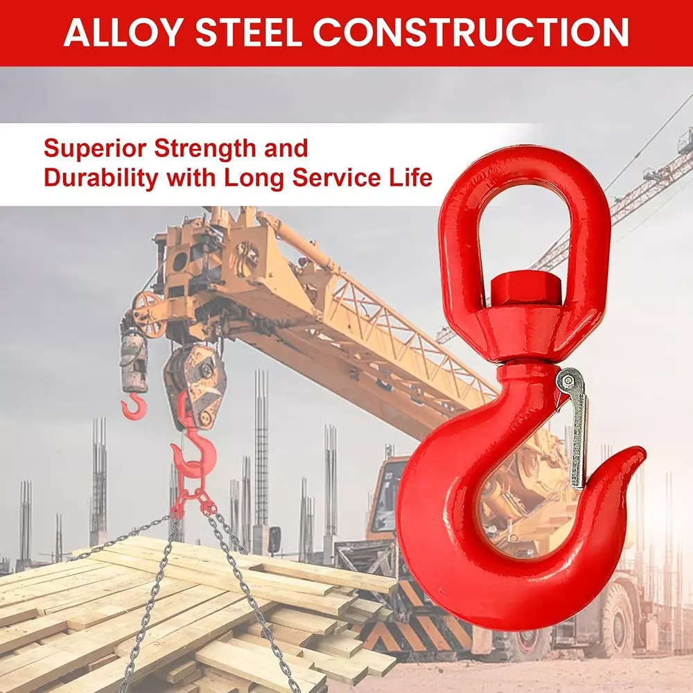 conclood-india-3-ton-heavy-duty-swivel-hook-with-safety-latch-working-load-limit-alloy-steel-body-and-red-color-ciswivelhook