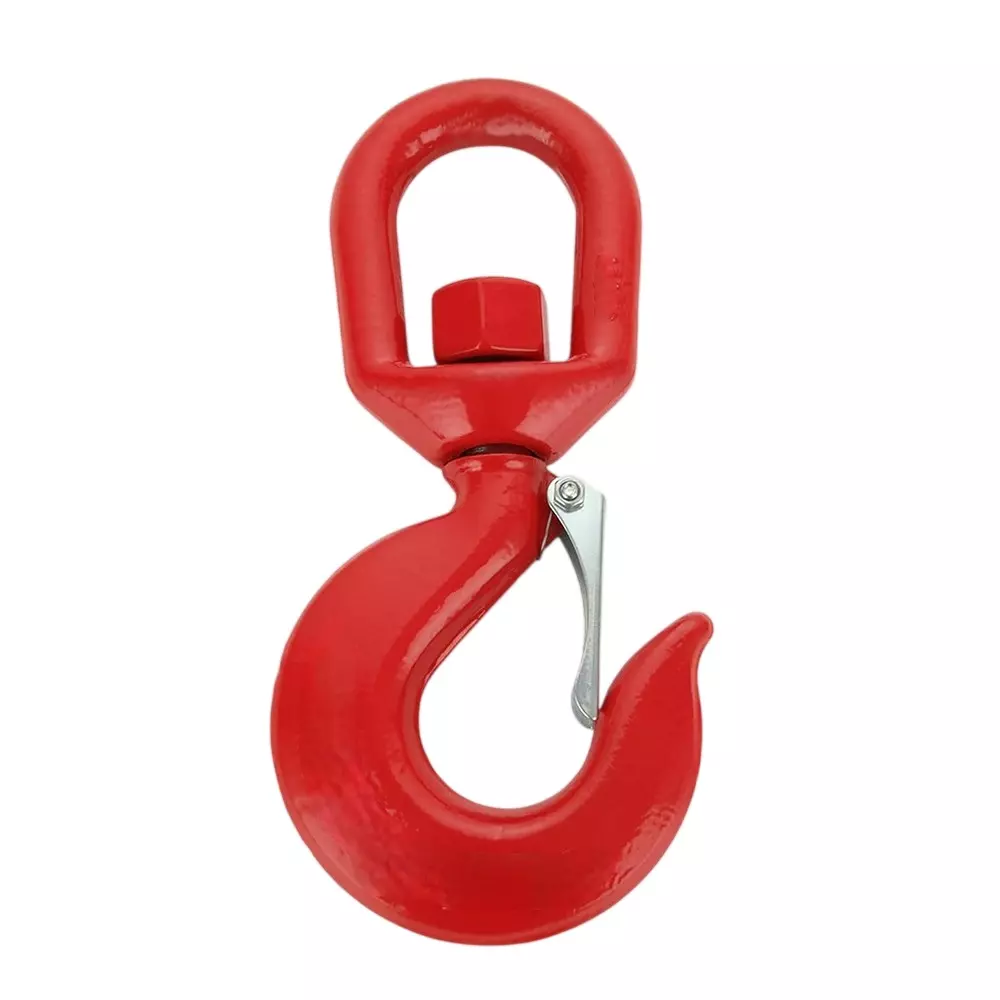 Fetter Swivel Hook Alloy Steel 2 Ton (2000 Kg) Capacity Red Powder Coating for Indutrial Use