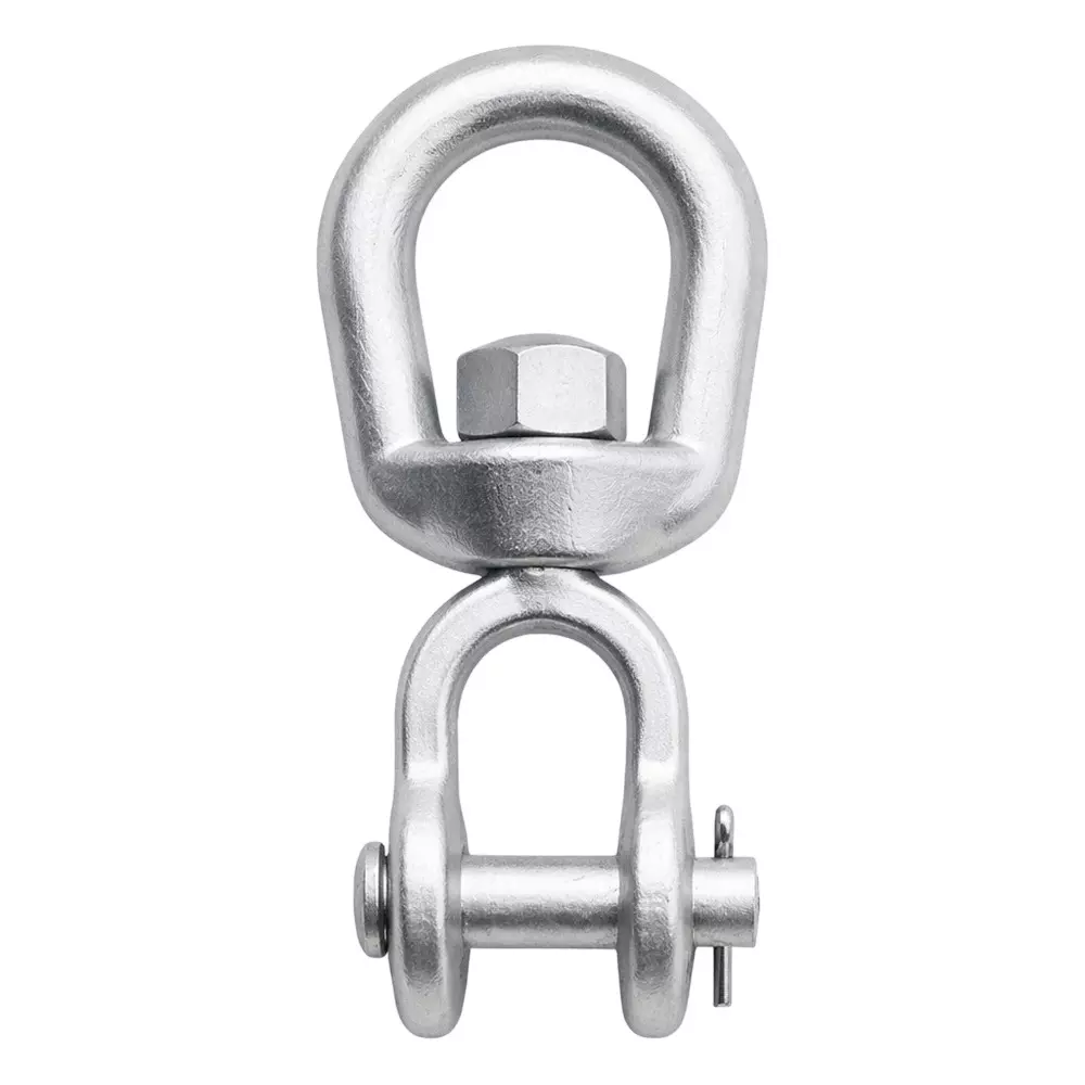 Fetter Jaw Swivel Hook Alloy Steel 1 Inch (25 mm) Size Silver Powder Coating for Indutrial Use