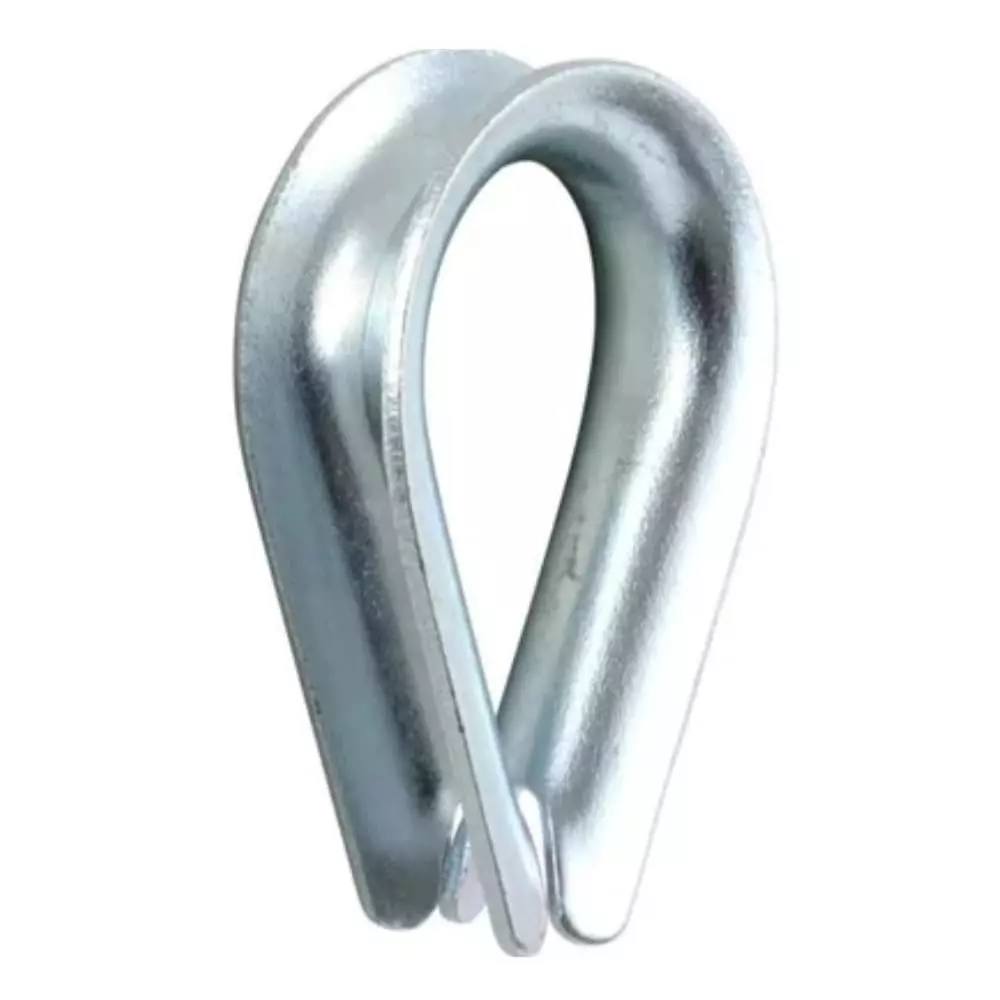 Zossta Wire Rope Eye Thimble Galvanised Steel Silver 24 mm Size for Creating Sturdy Connections, (Pack of 20 Pcs)