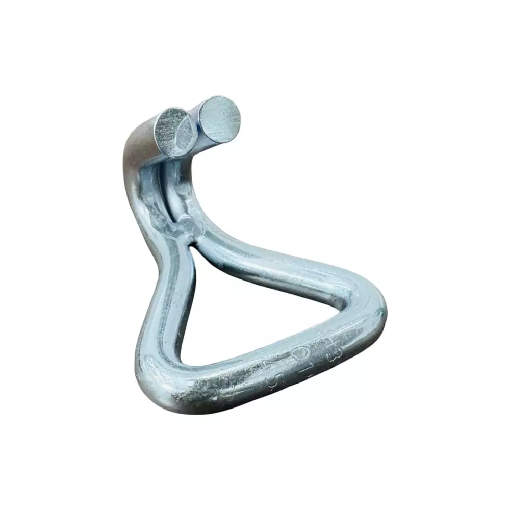 GTCFI Heavy Duty Double J Hook 3000 Kg Capacity Steel For 35 mm (1.3 inch) Polyester Webbing Lashing Strap/Belt
