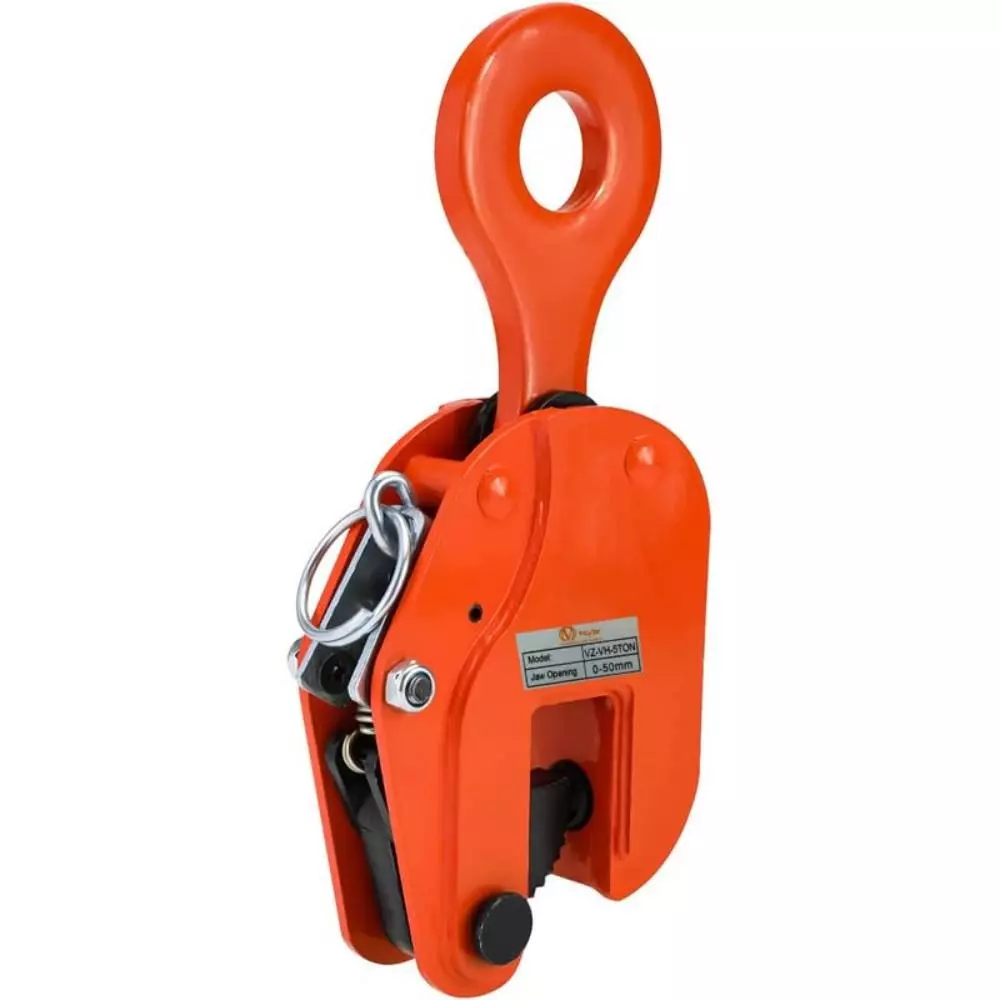 Voltz Plate Lifting Clamp 0–50 mm Jaw Opening, 5 Ton Lifting Capacity and Vertical Lifting Direction, VZ-VH-5