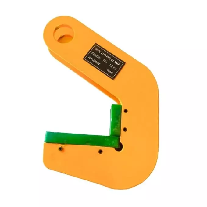 Zossta Pipe Lifting Clamp Metal Yellow 1.5 Ton (1500 Kg) Load Capacity for Pipe Lifting, Positioning & Ductwork Installation
