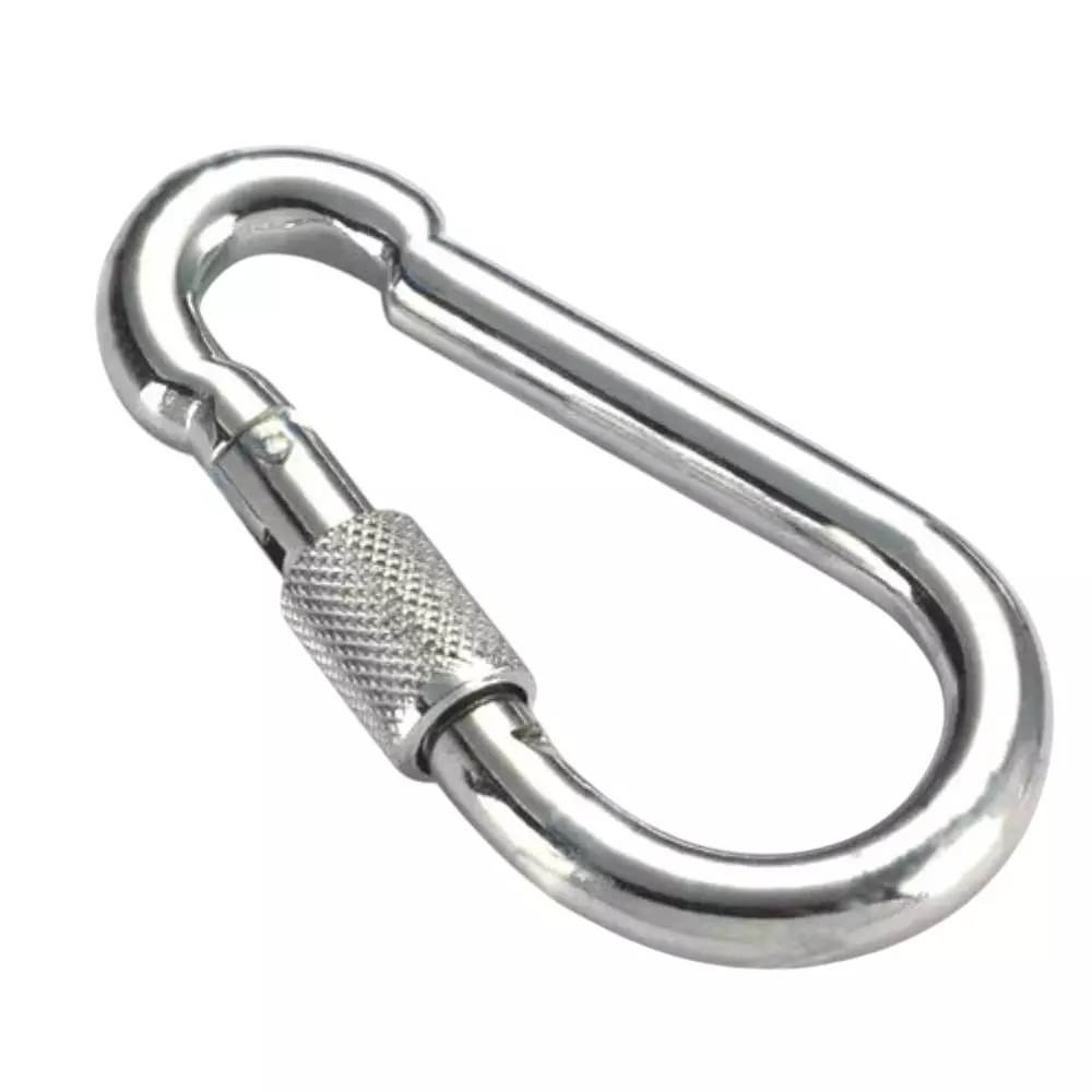 Conclood India 450 Kg Load Capacity Snap Hook With Nut Alloy Steel Body Silver Color Galvanized Finish and Size 8 mm