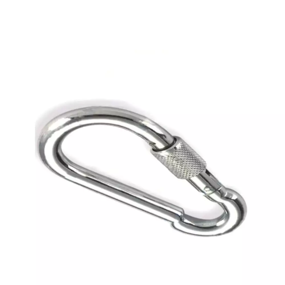 conclood-india-450-kg-load-capacity-snap-hook-with-nut-alloy-steel-body-silver-color-galvanized-finish-and-size-8-mm